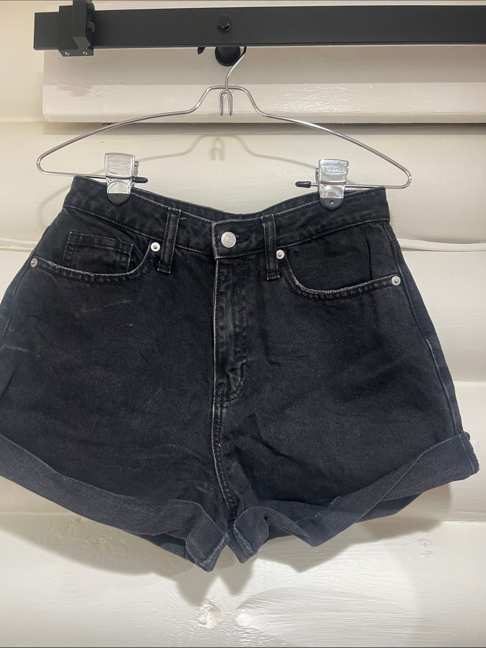 wild fable Black High-Rise Denim Shorts